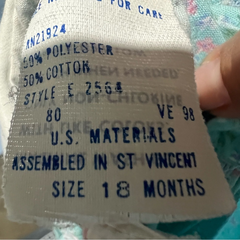 Polly Flinders vintage smocked Floral Blue baby  Casual Dress - Picture 5 of 5